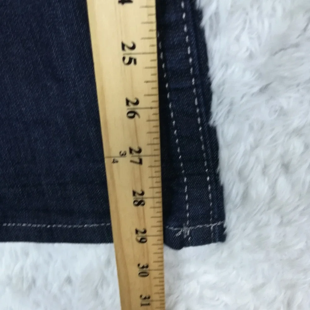 Miss Me Womens Jeans Straight Leg Blue Denim Dark Wash‎ Jeweled Rhinestone 28